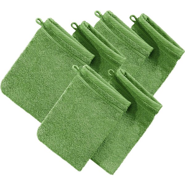 Erwin Müller Waschhandschuh Waschhandschuh "Heidelberg" 6er-Pack, Frottier, Walk-Frottier Uni