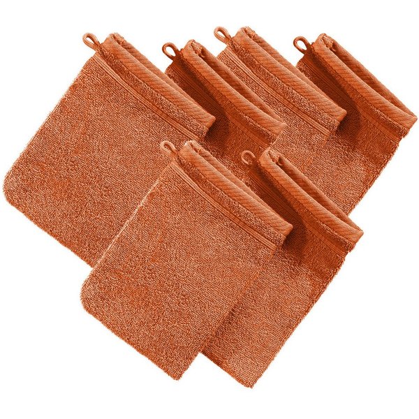 Erwin Müller Waschhandschuh Waschhandschuh "Heidelberg" 6er-Pack, Frottier, Walk-Frottier Uni