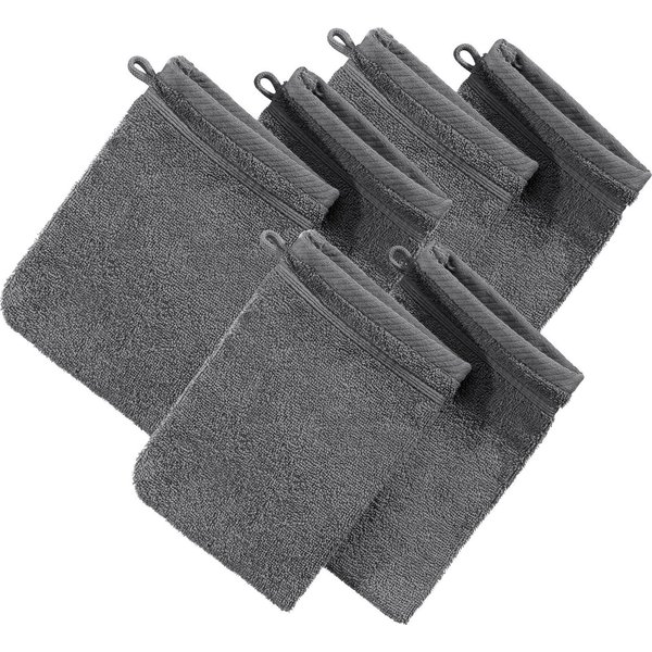 Erwin Müller Waschhandschuh Waschhandschuh "Heidelberg" 6er-Pack, Frottier, Walk-Frottier Uni