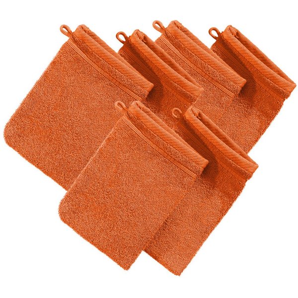 Erwin Müller Waschhandschuh Waschhandschuh "Heidelberg" 6er-Pack, Frottier, Walk-Frottier Uni