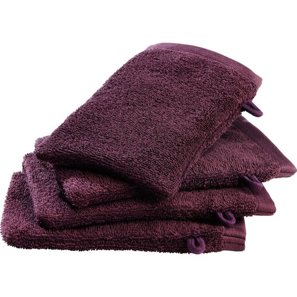 Erwin Müller Waschhandschuh Waschhandschuh "Ludwigsburg" 4er-Pack, Frottier, Walk-Frottier Uni
