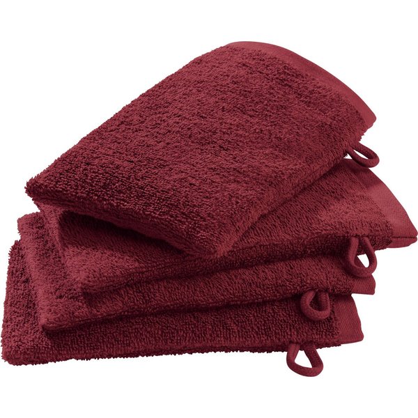 Erwin Müller Waschhandschuh Waschhandschuh "Ludwigsburg" 4er-Pack, Frottier, Walk-Frottier Uni