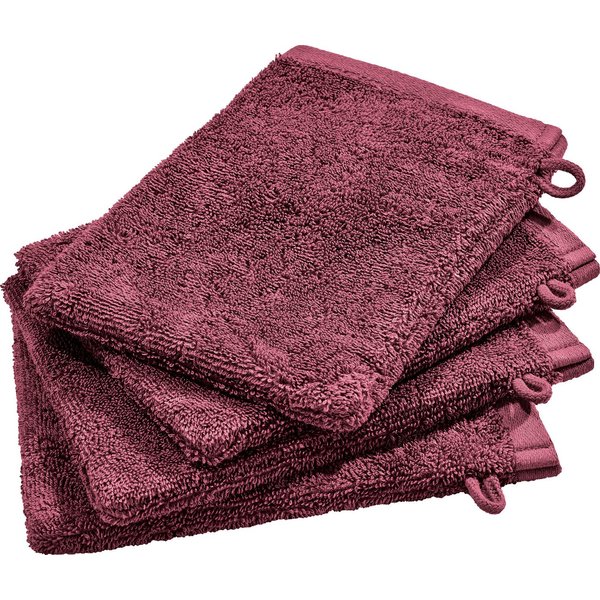 Erwin Müller Waschhandschuh Waschhandschuh "Sigmaringen" 4er-Pack, Frottier, Walk-Frottier Uni