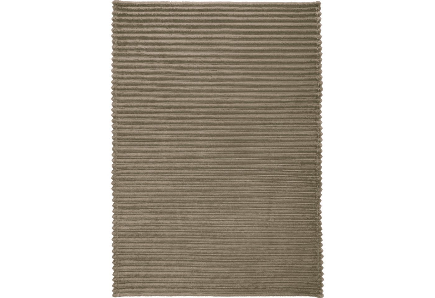 Wohndecke Wohndecke "Aosta" 2er-Pack, Erwin Müller, Fleece in Cordoptik Uni/Hoch- Tiefstruktur – Bild 2 von 5