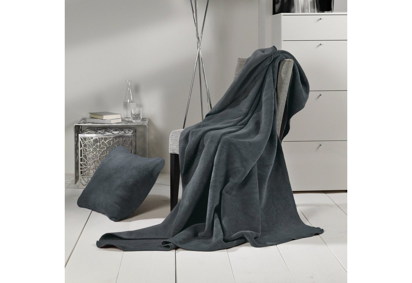 Wohndecke Wohndecke "Brescia" 2er-Pack, Erwin Müller, Baumwolle Uni – Bild 2 von 4