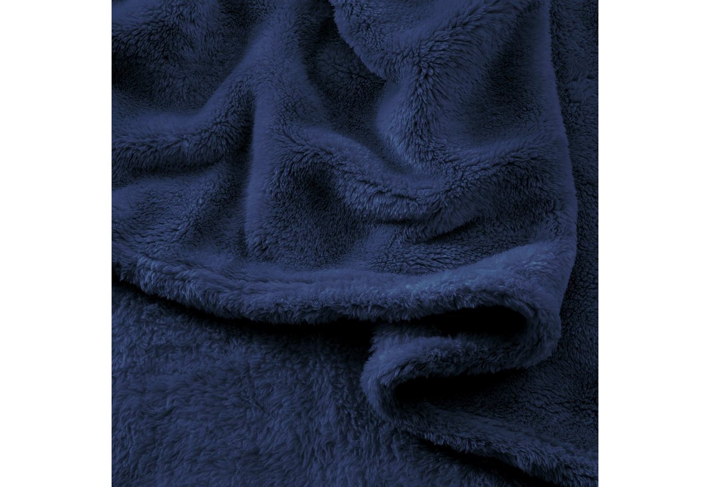 Wohndecke Wohndecke "Salerno", Erwin Müller, Teddy-Fleece Uni – Bild 5 von 5