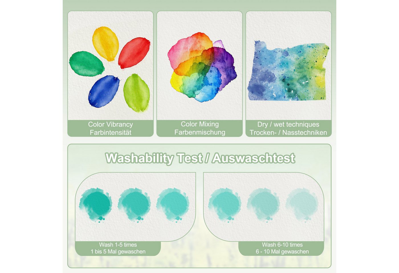 ESENG Aquarellpapier Premium Aquarellpapier, ARTIST WP-300B, 100% Baumwolle, A2/A3/A4/A5 – Bild 4 von 5