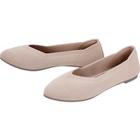 ESMARA® Damen Ballerina, zusammenfaltbar (Beige, 37)
