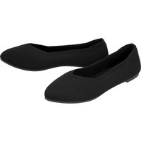 ESMARA® Damen Ballerina, zusammenfaltbar (Schwarz, 39)
