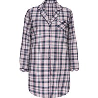 ESMARA® Damen Bigshirt, Flanell (Karo/rosa/marine, S (36/38))