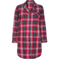 ESMARA® Damen Bigshirt, Flanell (Karo/rot, XS (32/34))