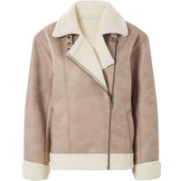 ESMARA® Damen Bikerjacke (Beige, M(40/42))