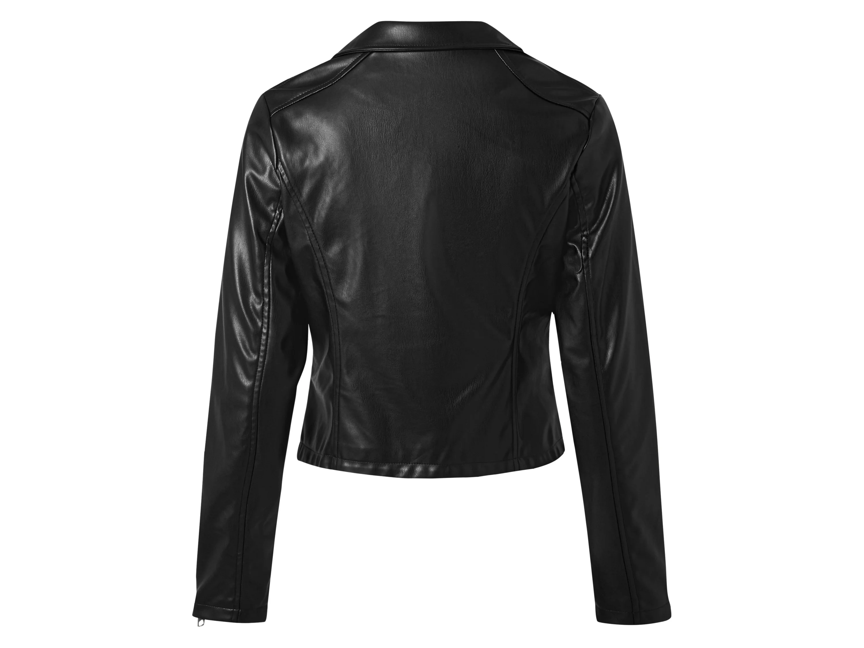 ESMARA® Damen Bikerjacke / Bomberjacke, in modischer Lederoptik (Schwarz, 34) – Bild 3 von 4