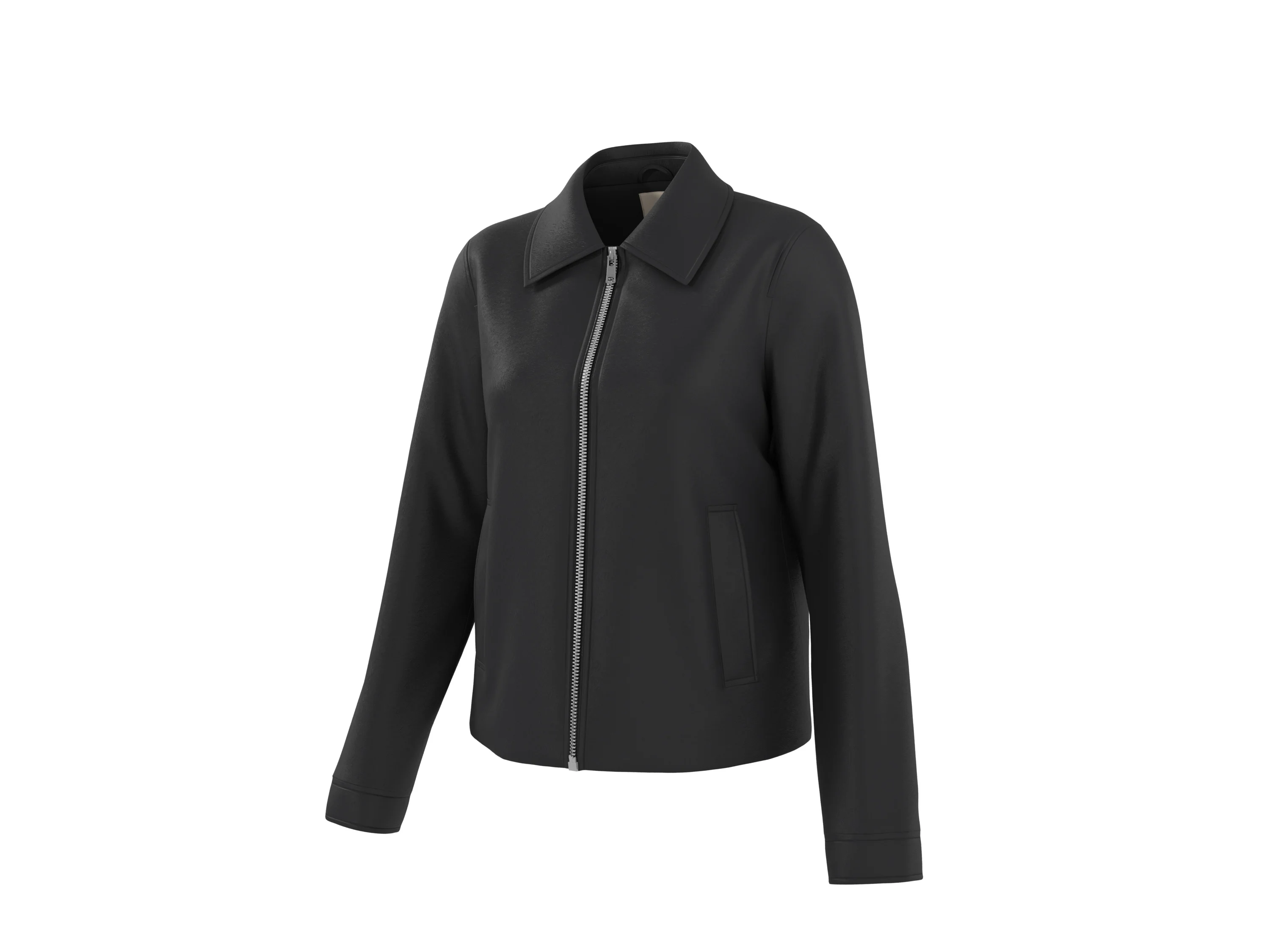 ESMARA® Damen Bikerjacke / Jacke (schwarz/Struktur, 36) – Bild 4 von 4