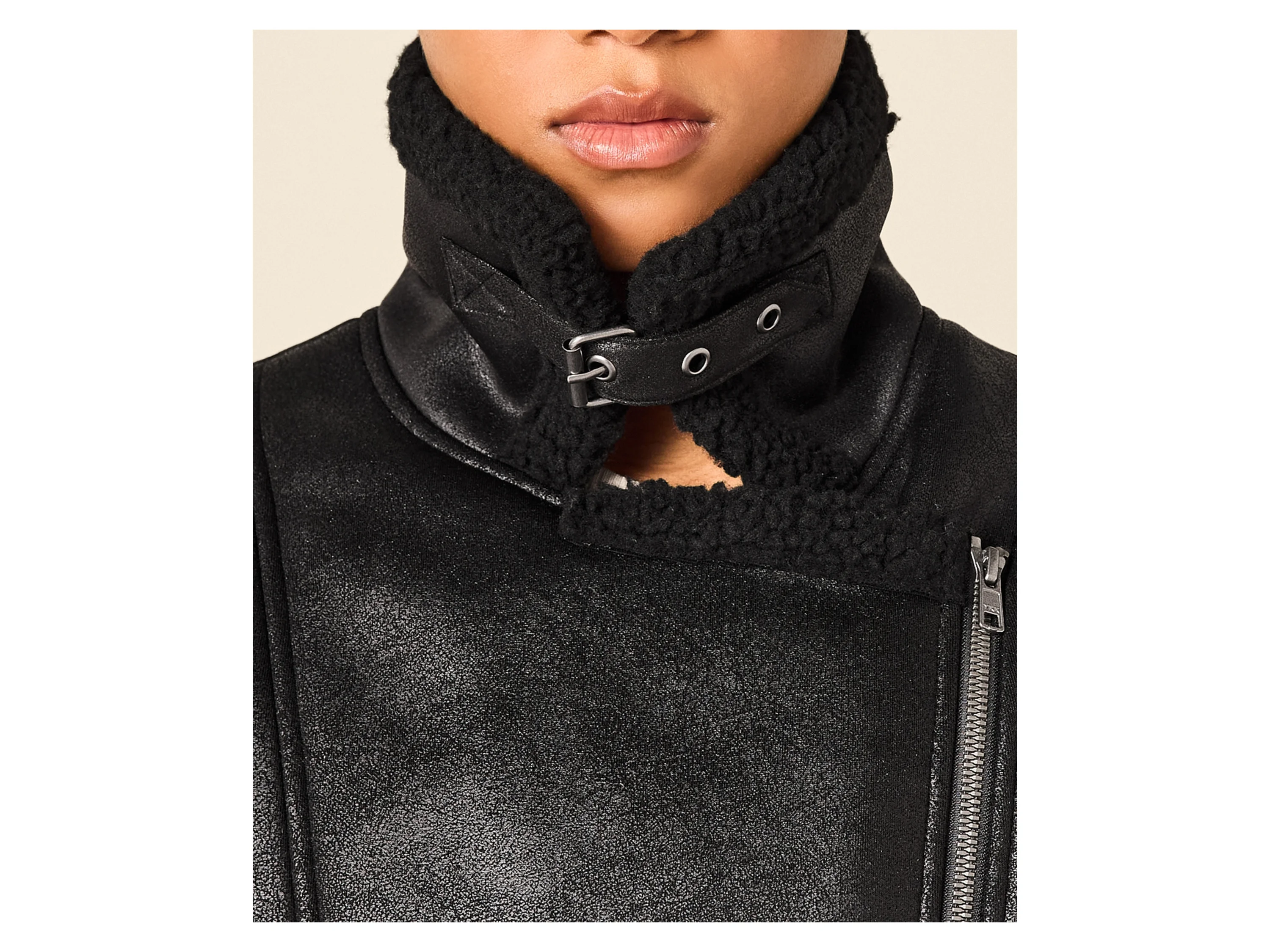 ESMARA® Damen Bikerjacke (Schwarz, S(36/38)) – Bild 4 von 4