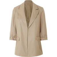 ESMARA® Damen Blazer, mit Eingrifftaschen (Beige, 40)