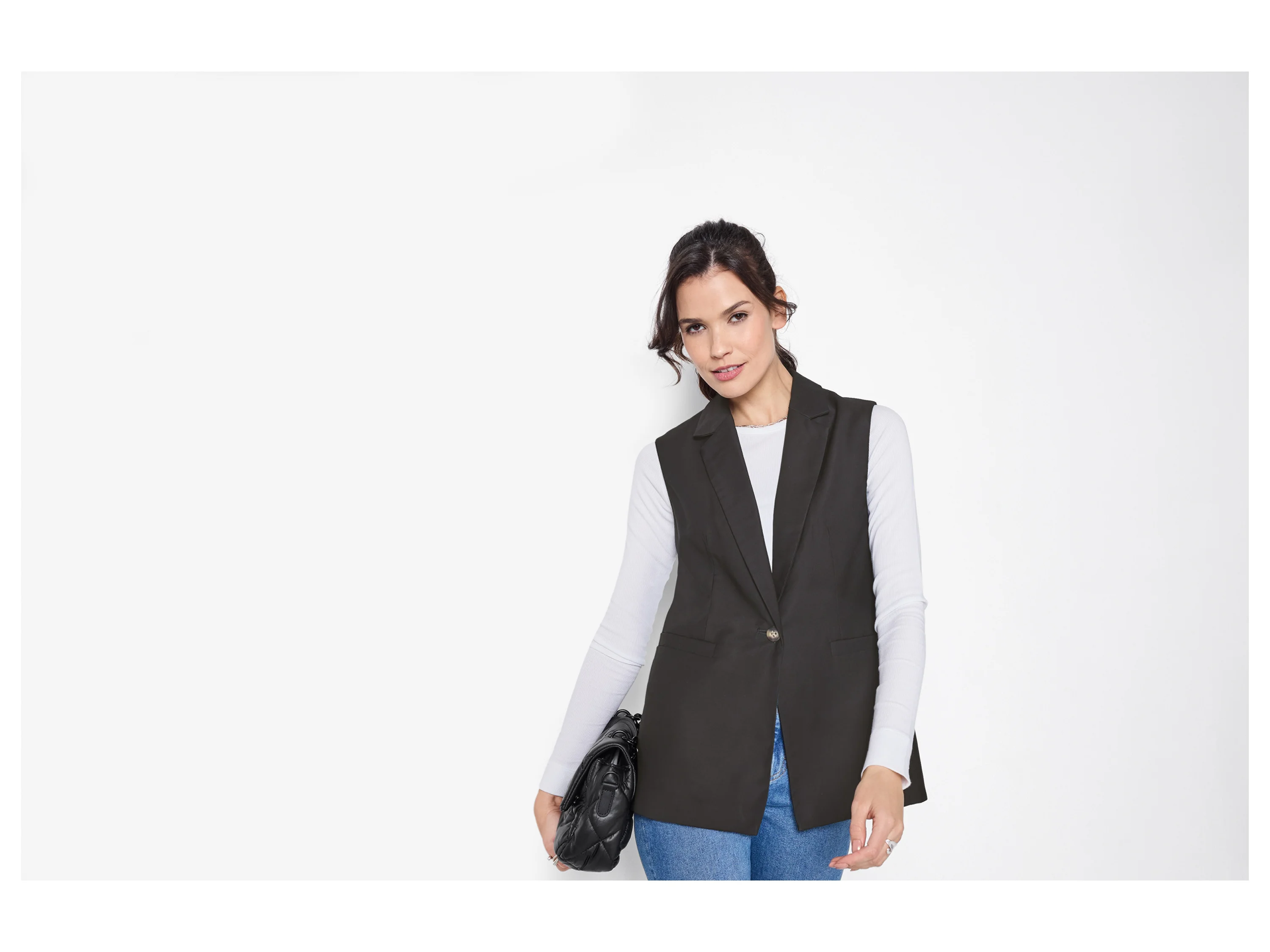 ESMARA® Damen Blazer ärmellos (Schwarz, 36) – Bild 2 von 4
