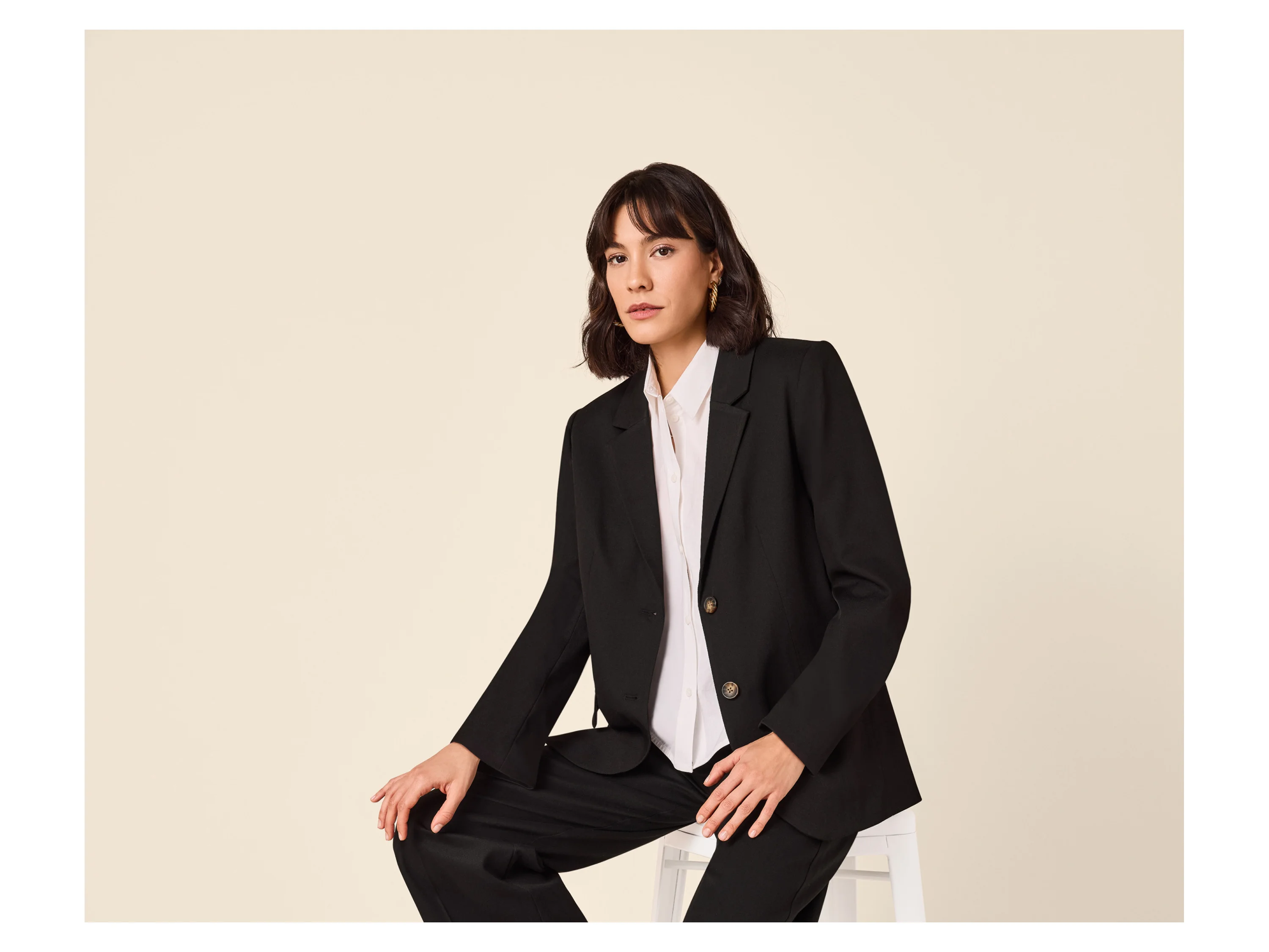 ESMARA® Damen Blazer (Schwarz, 42) – Bild 2 von 4