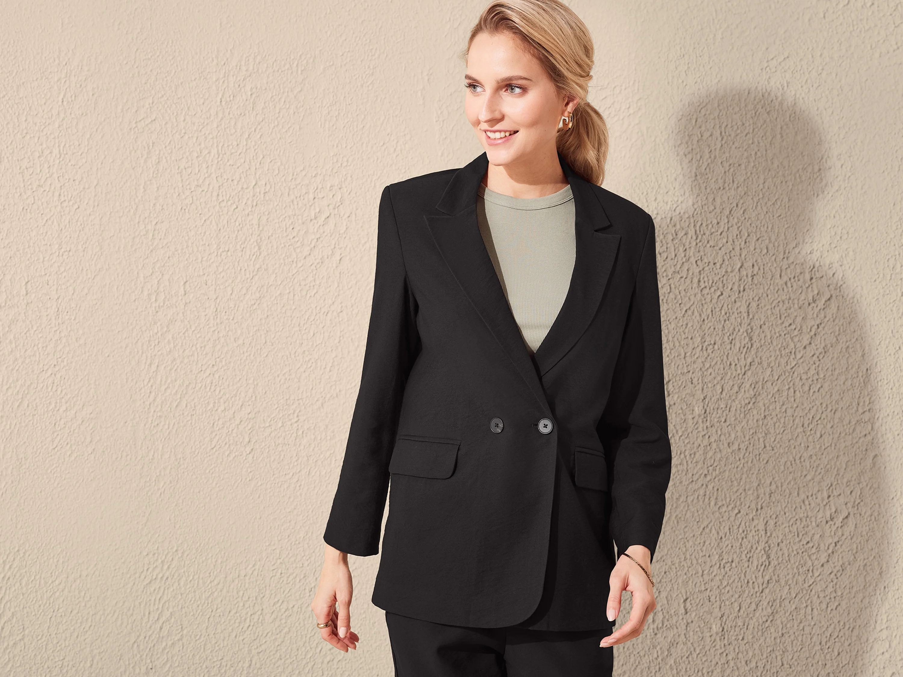ESMARA® Damen Blazer (Schwarz, 40) – Bild 2 von 4