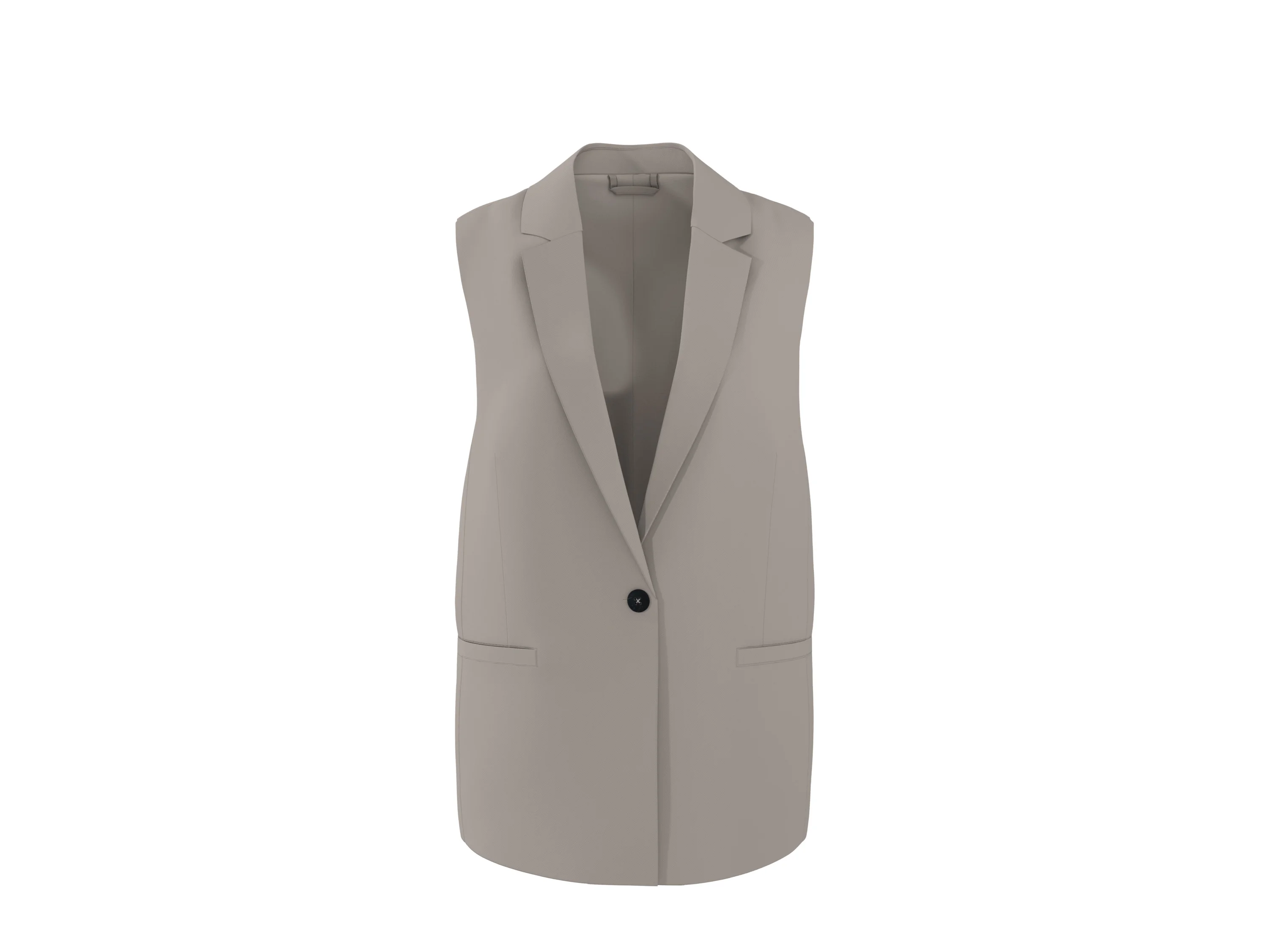 ESMARA® Damen Blazer-Weste (Beige, 42) – Bild 4 von 4