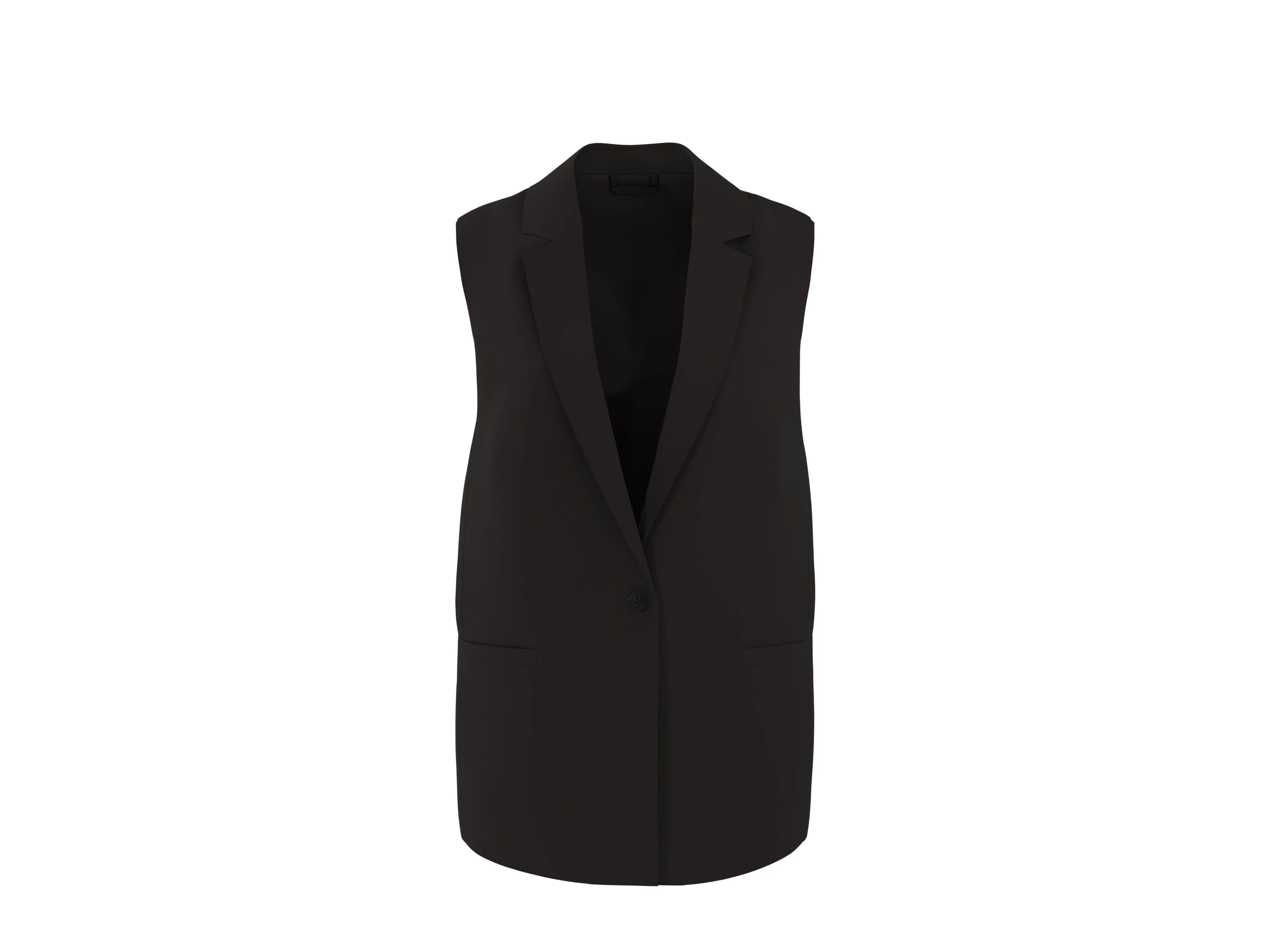ESMARA® Damen Blazer-Weste (Schwarz, 44) – Bild 4 von 4