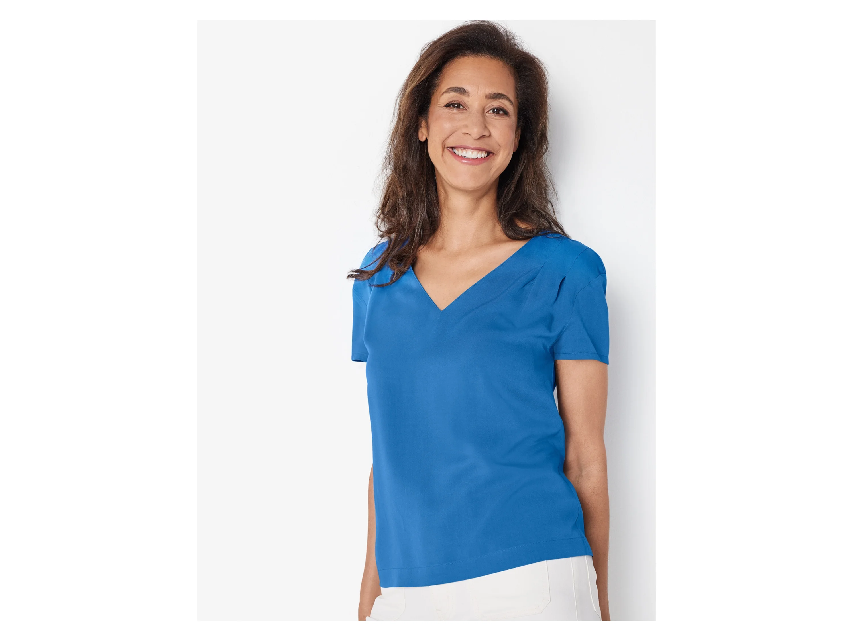 ESMARA® Damen Bluse (Blau, 34) – Bild 2 von 3