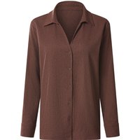 ESMARA® Damen Bluse (Braun, M(40/42))