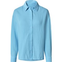 ESMARA® Damen Bluse langarm Musselin (Blau, XS(32/34))