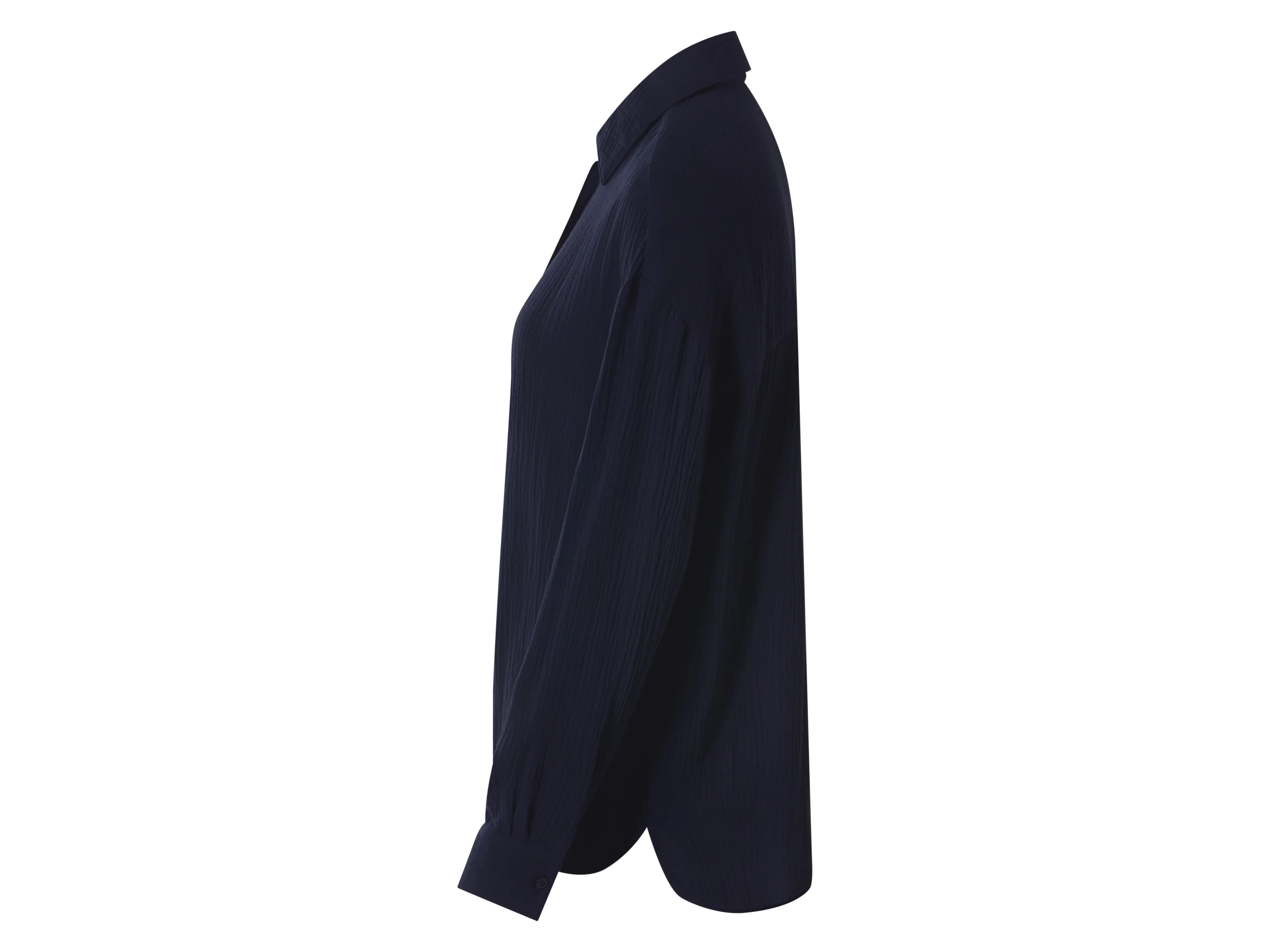 ESMARA® Damen Bluse langarm Musselin (Navy, M(40/42)) – Bild 4 von 4