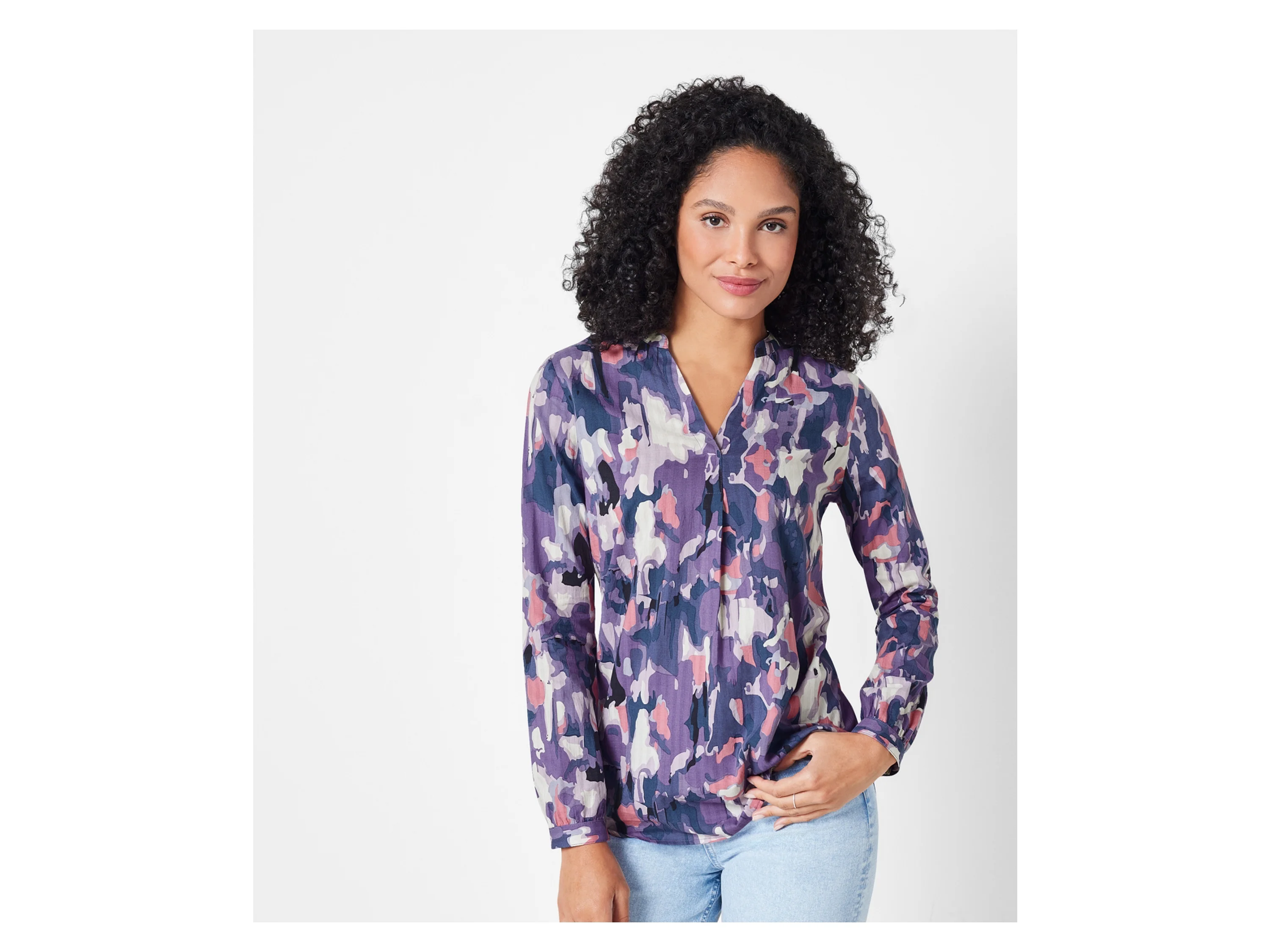 ESMARA® Damen Bluse (Lila, 36) – Bild 2 von 4