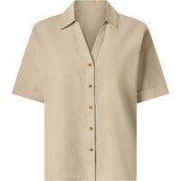ESMARA® Damen Bluse mit Leinen (Beige, L(44/46))