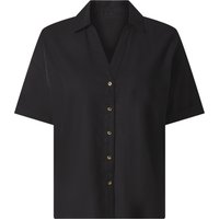 ESMARA® Damen Bluse mit Leinen (Schwarz, XS(32/34))