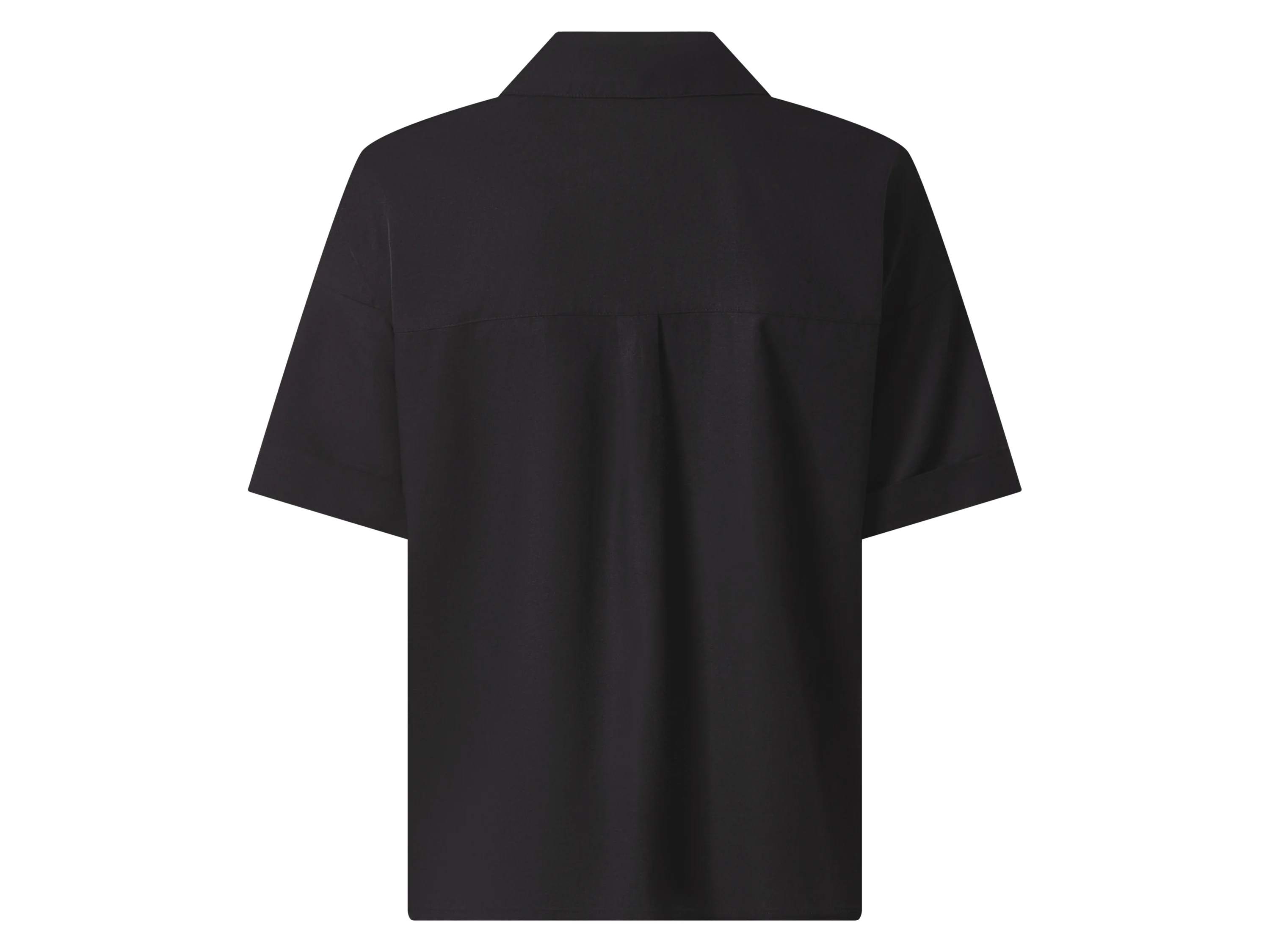 ESMARA® Damen Bluse mit Leinen (Schwarz, XS(32/34)) – Bild 3 von 4