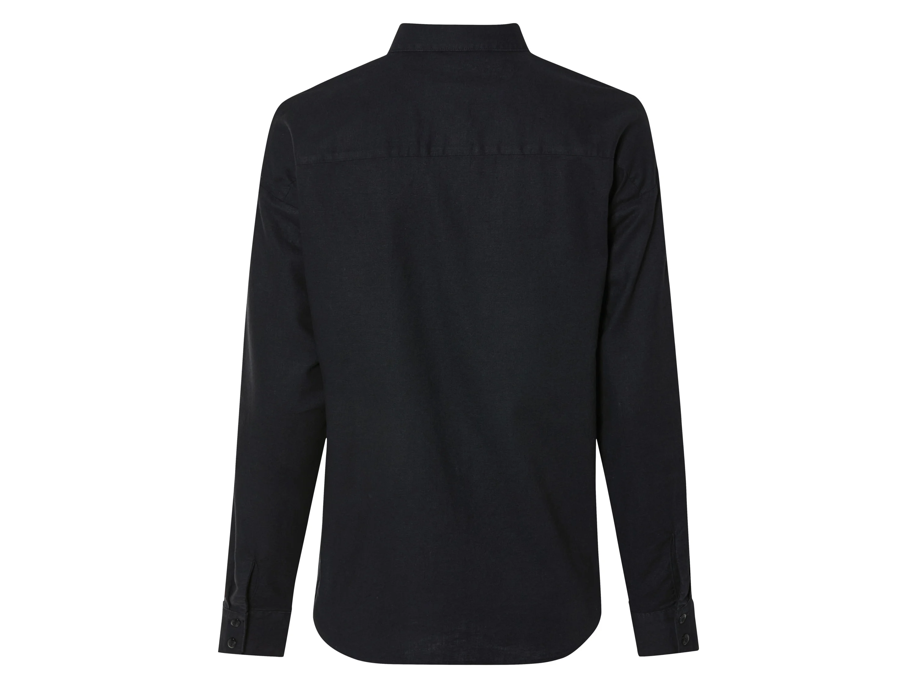 ESMARA® Damen Bluse mit Leinen (Schwarz, 42) – Bild 3 von 4