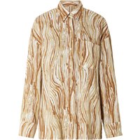 ESMARA® Damen Bluse Oversize (Muster weiß/beige, 34)