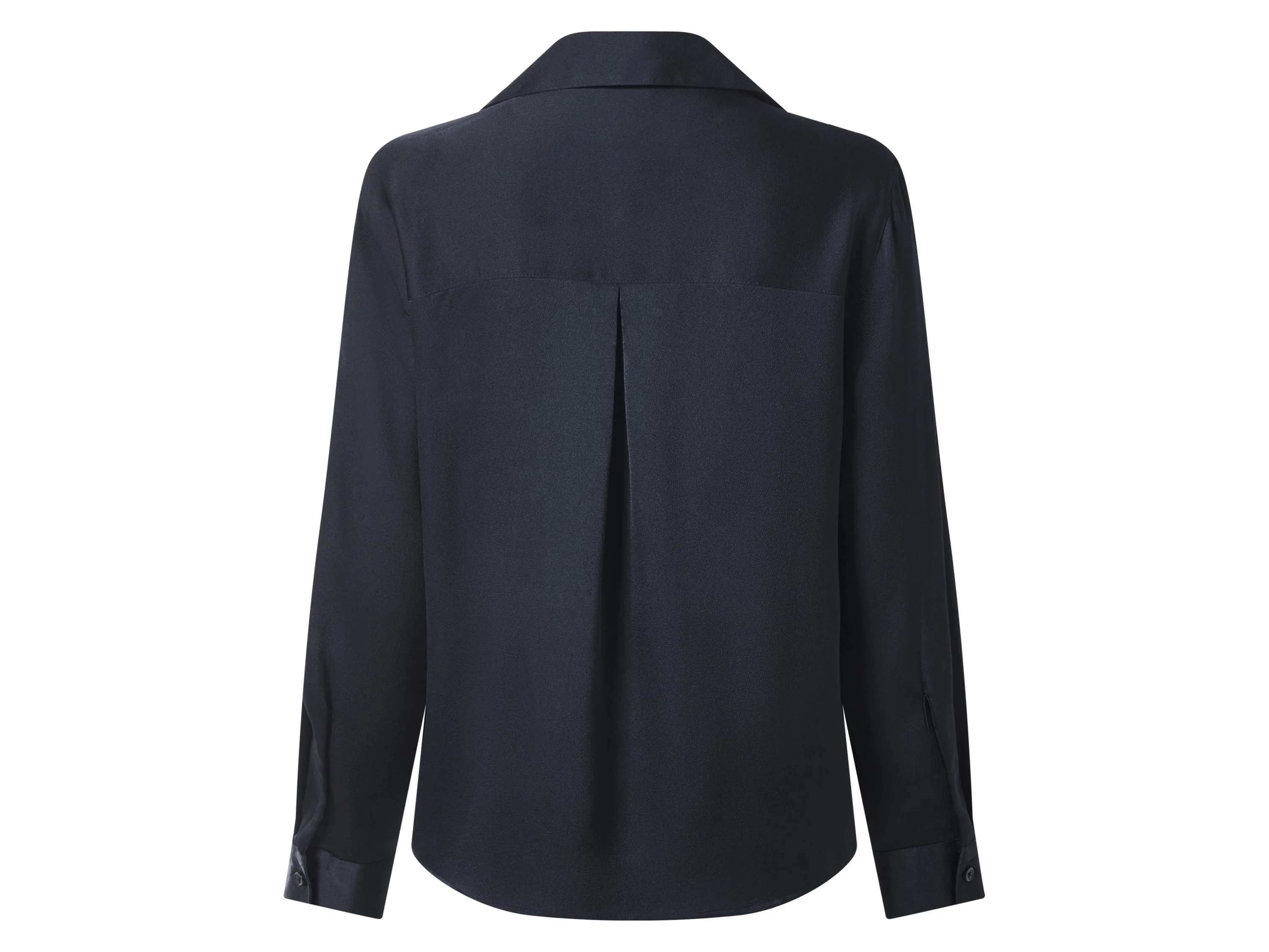 ESMARA® Damen Bluse Satin (Navy, M(40/42)) – Bild 3 von 4