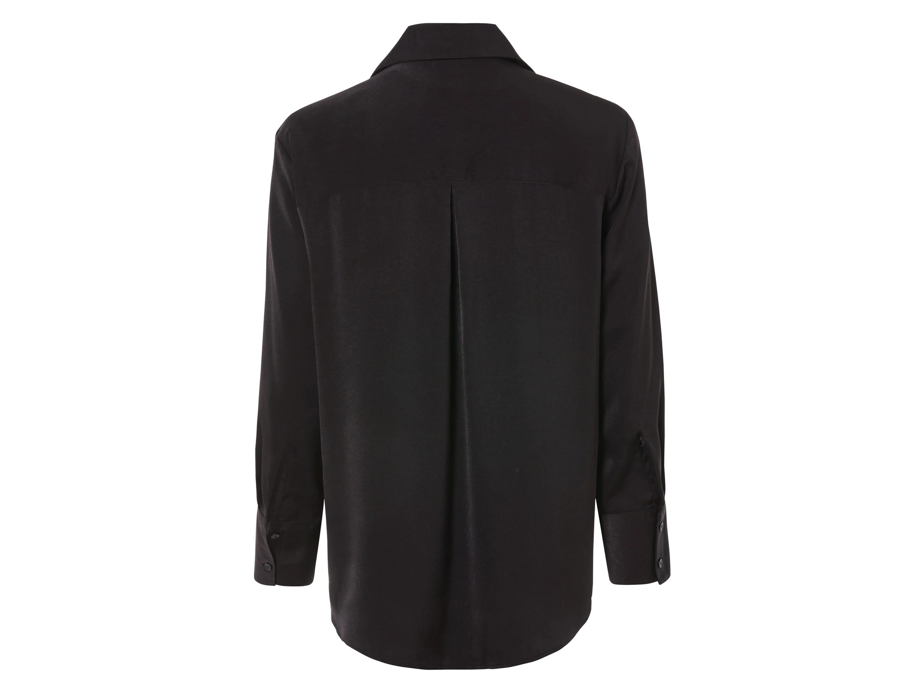 ESMARA® Damen Bluse Satin (Schwarz, 34) – Bild 3 von 4