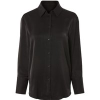 ESMARA® Damen Bluse Satin (Schwarz, 34)
