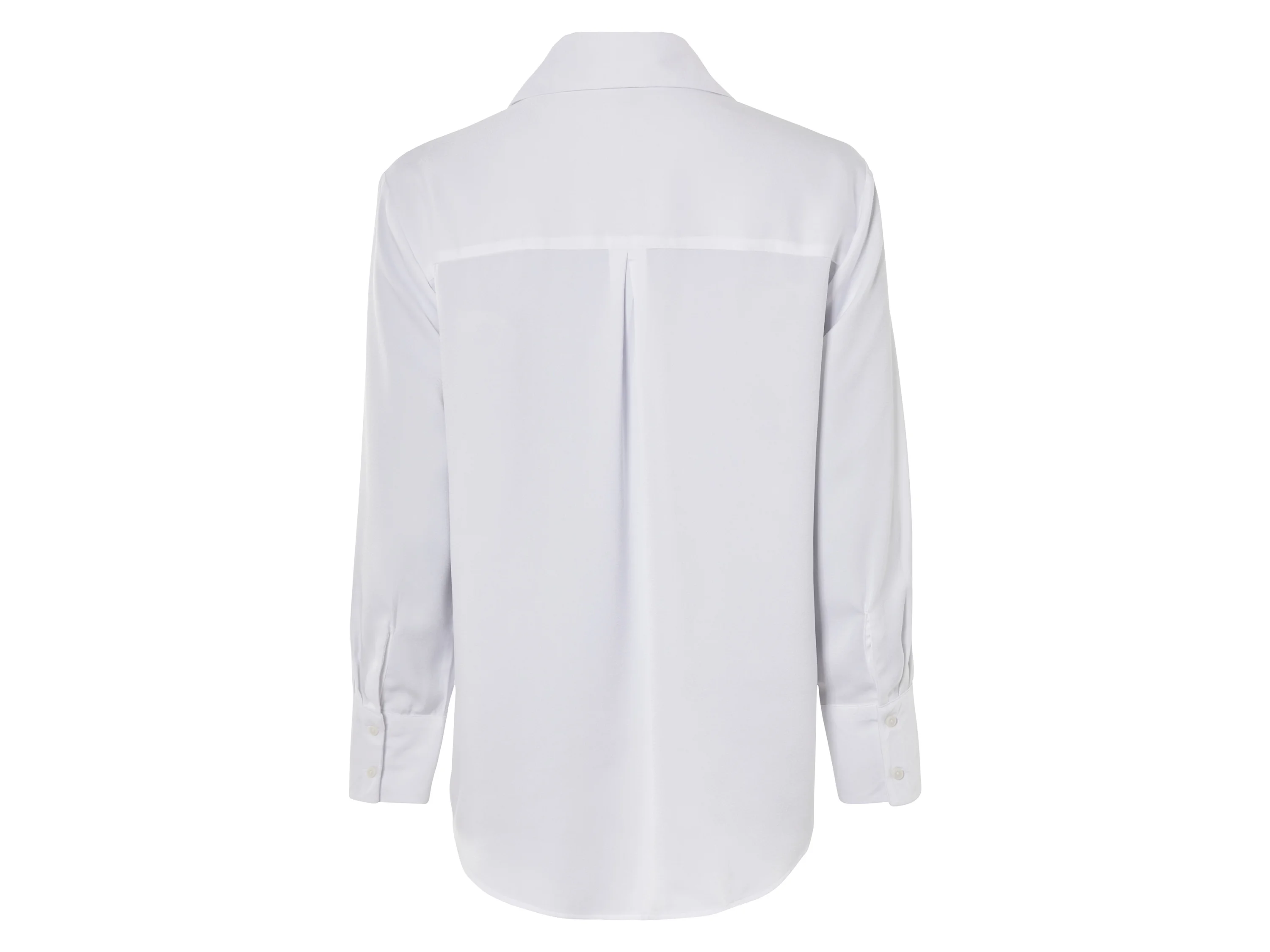 ESMARA® Damen Bluse Satin (Weiß, 38) – Bild 3 von 4