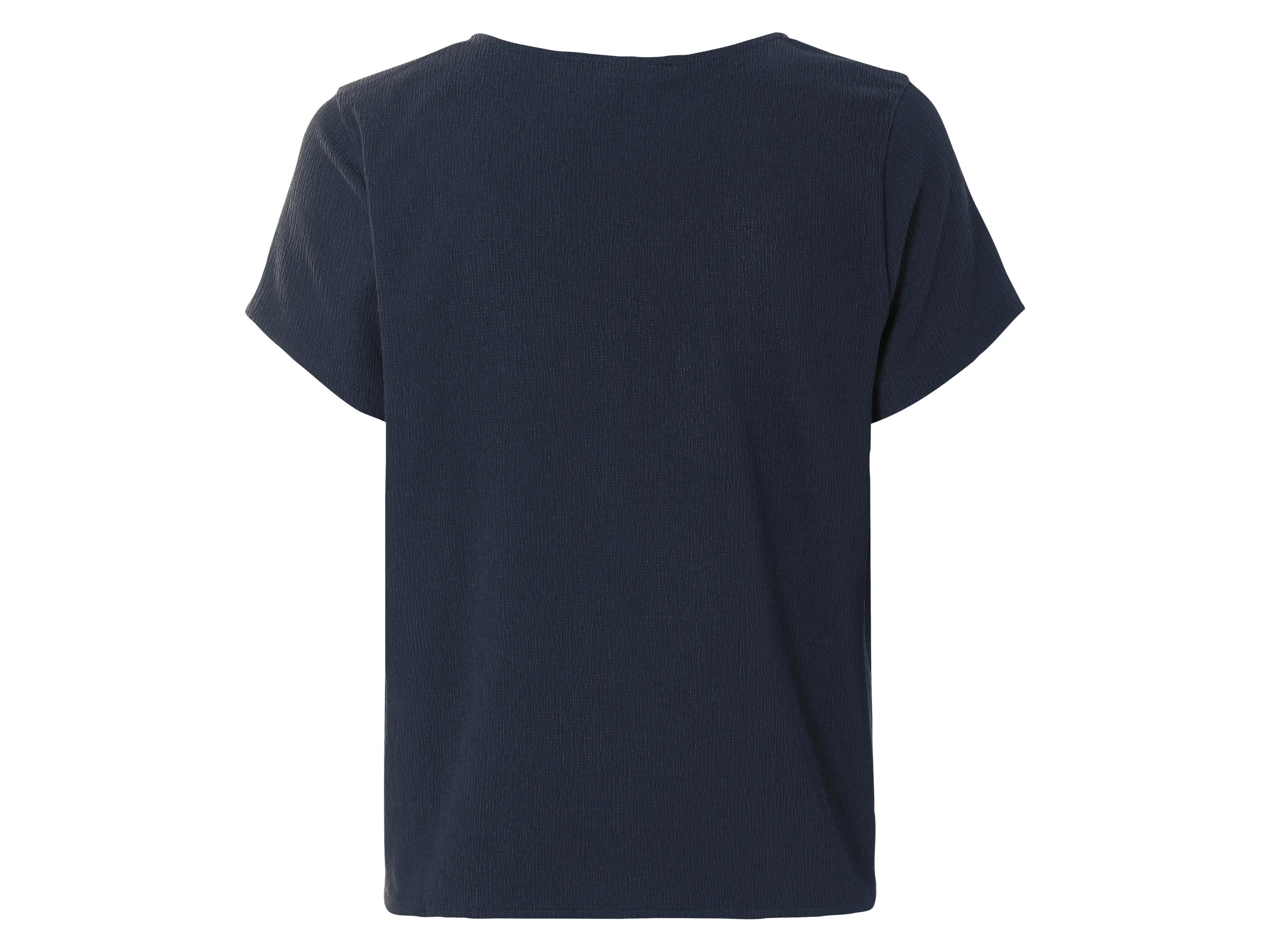 ESMARA® Damen Bluse Struktur mit Knoten (Navy, M (40/42)) – Bild 3 von 4