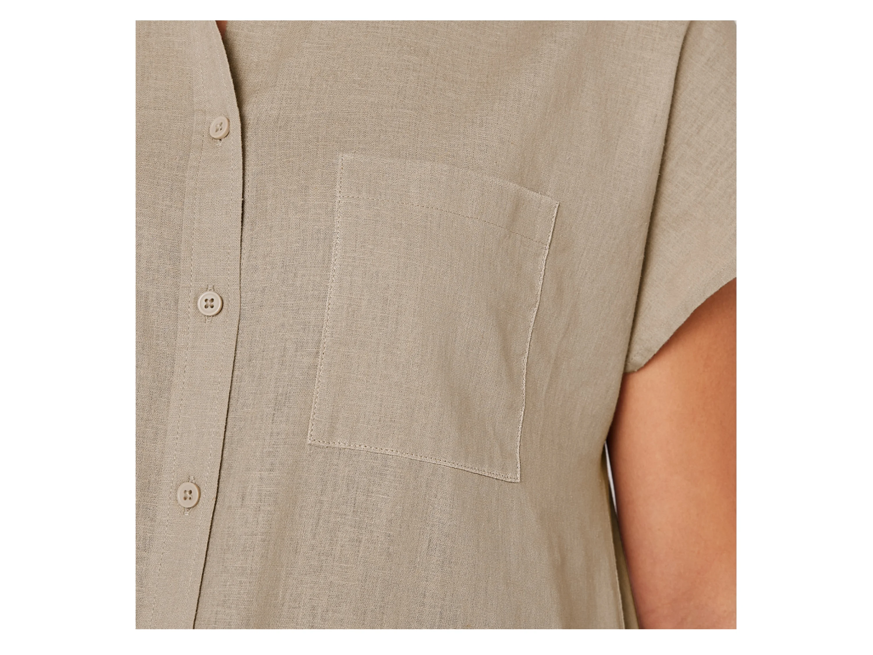ESMARA® Damen Bluse (Taupe, 44) – Bild 4 von 4