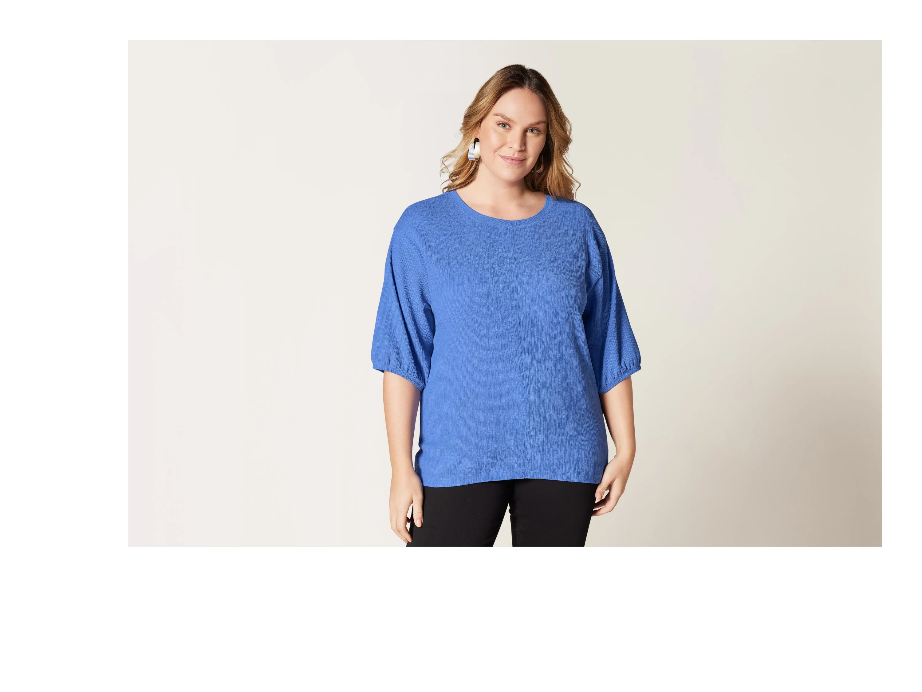 ESMARA® Damen Blusenshirt (Blau, 50) – Bild 2 von 4