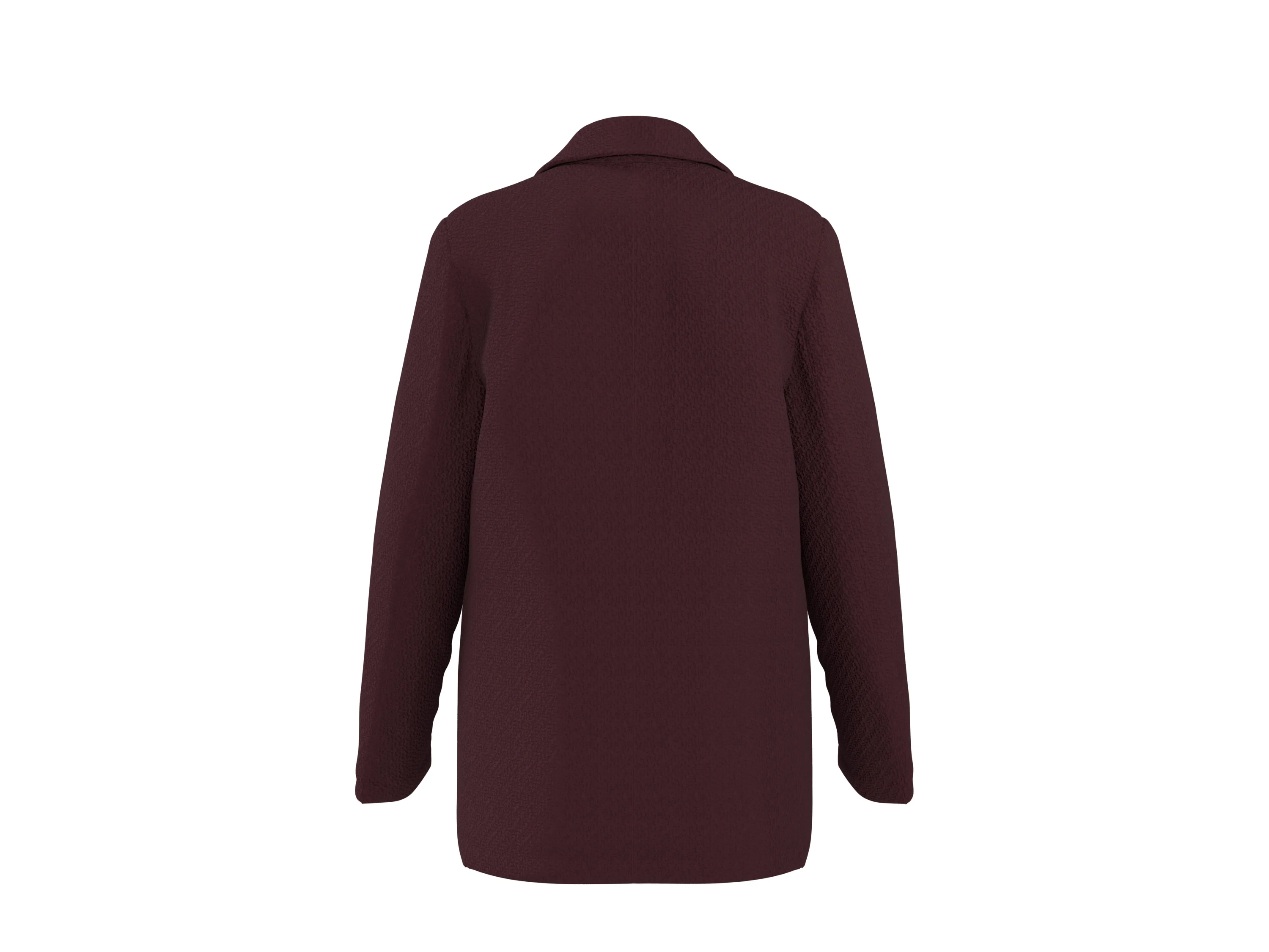ESMARA® Damen Bouclé-Blazer (Bordeaux, 42) – Bild 3 von 4