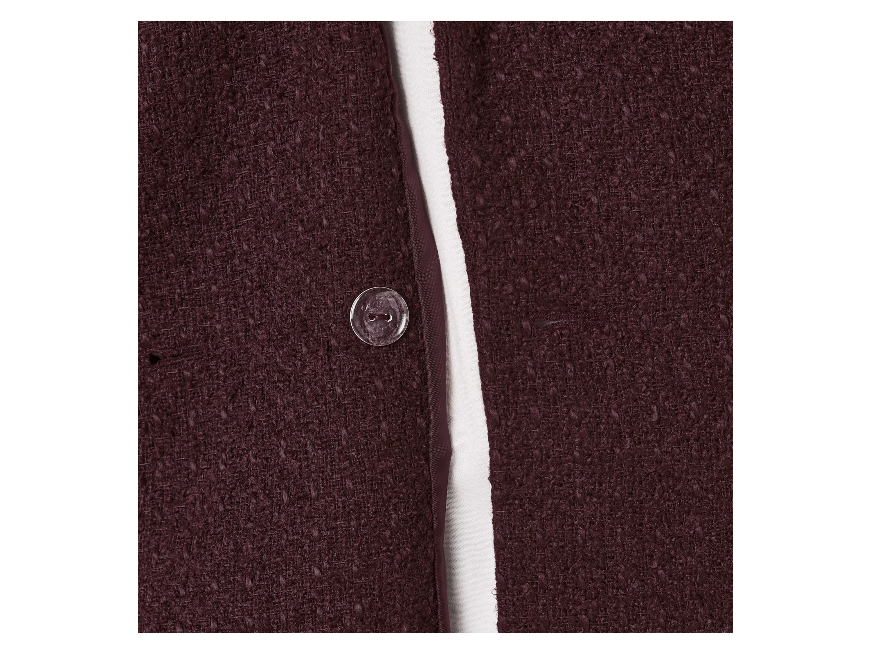 ESMARA® Damen Bouclé-Blazer (Bordeaux, 46) – Bild 4 von 4
