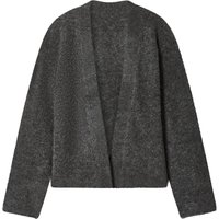 ESMARA® Damen Bouclé-Strickcardigan (Grau, M(40/42))