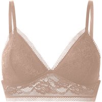 ESMARA® Damen Bralette mit Spitze (Beige, L(44/46))