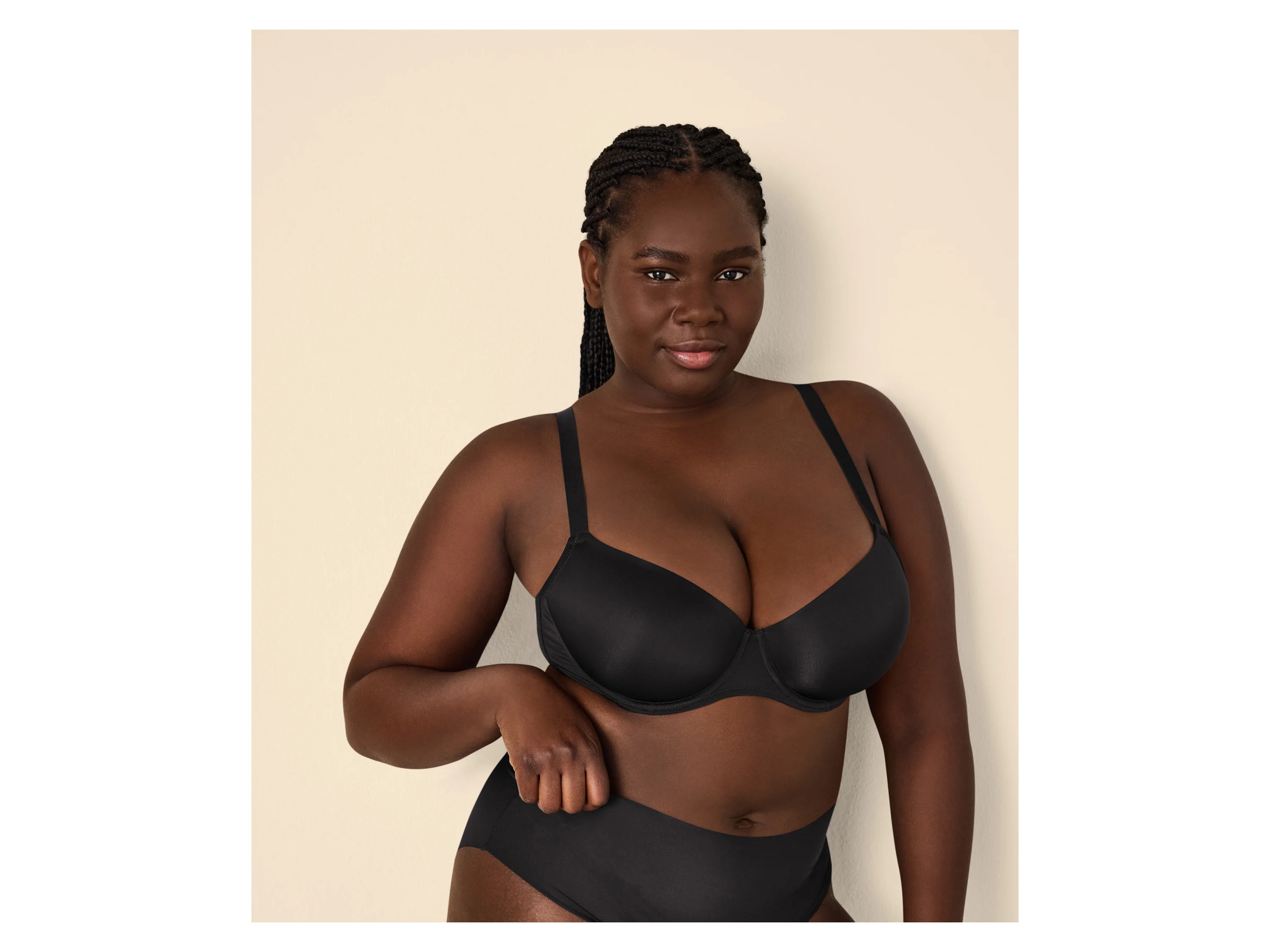ESMARA® Damen Bügel-BH, 2 Stück (schwarz/beige, 95D) – Bild 2 von 4