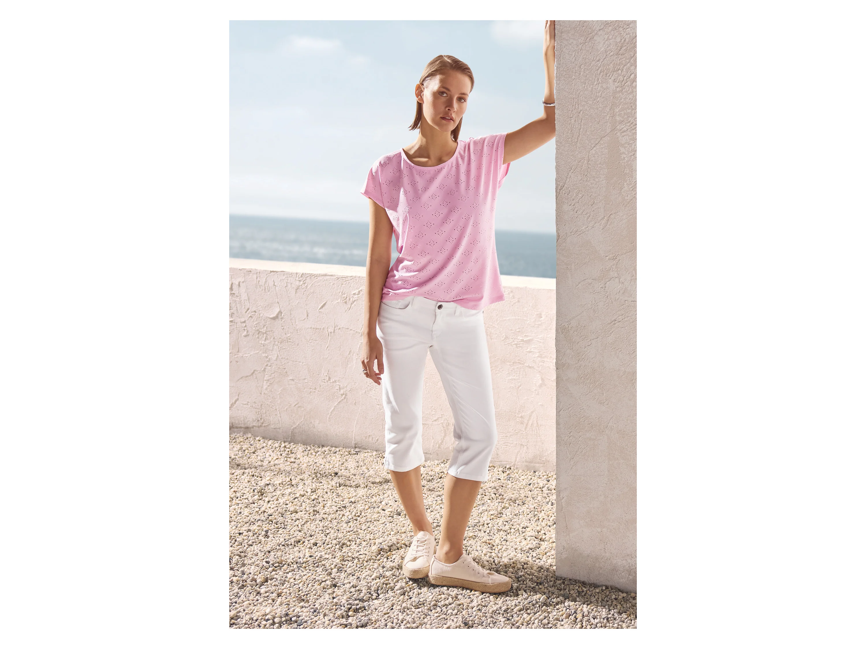 ESMARA® Damen Capri-Jeans, Skinny Fit (Weiß, 38) – Bild 4 von 4