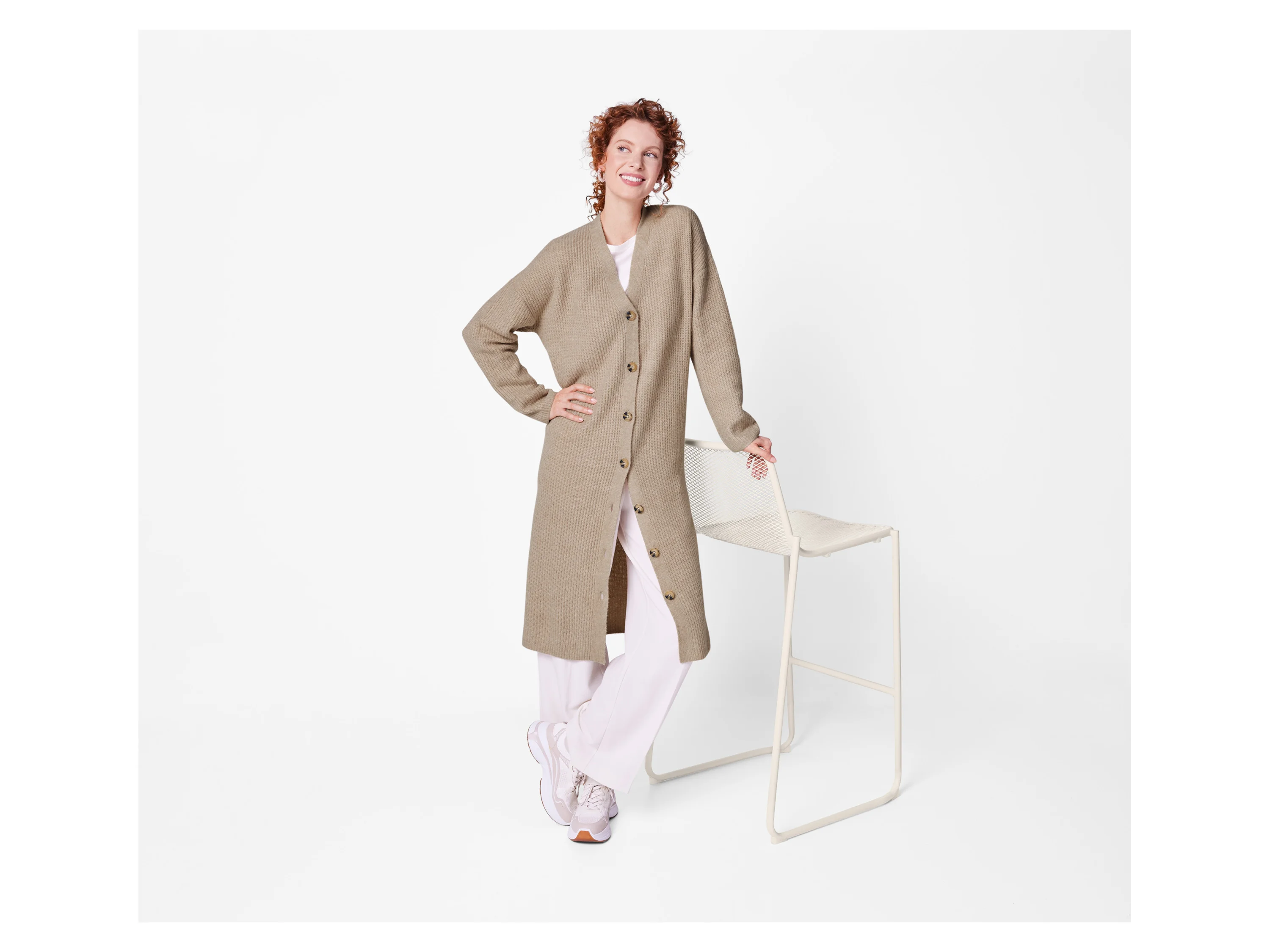 ESMARA® Damen Cardigan (Beige, XL(48/50)) – Bild 2 von 3