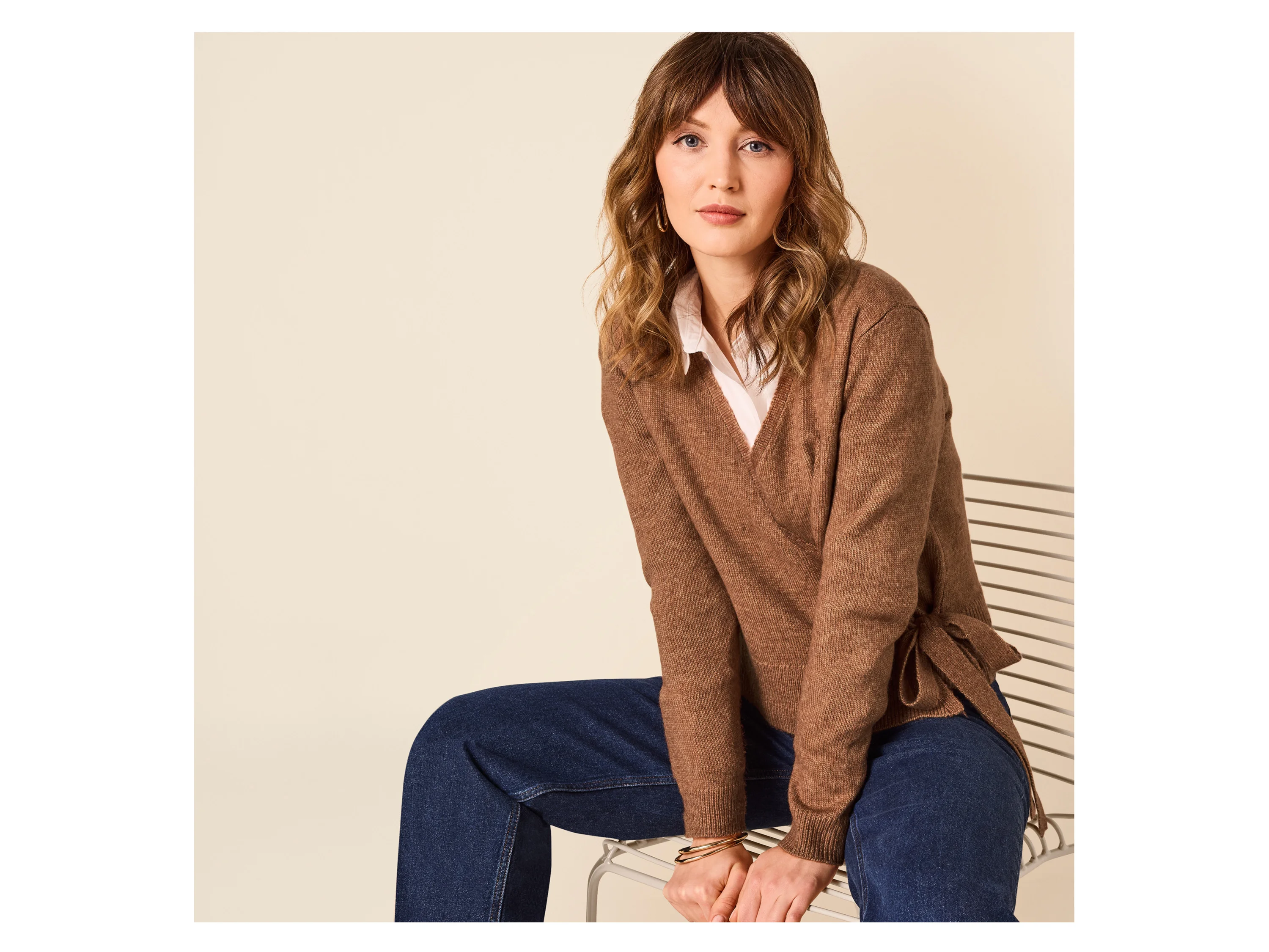 ESMARA® Damen Cardigan (Hellbraun, XS (32/34)) – Bild 2 von 4